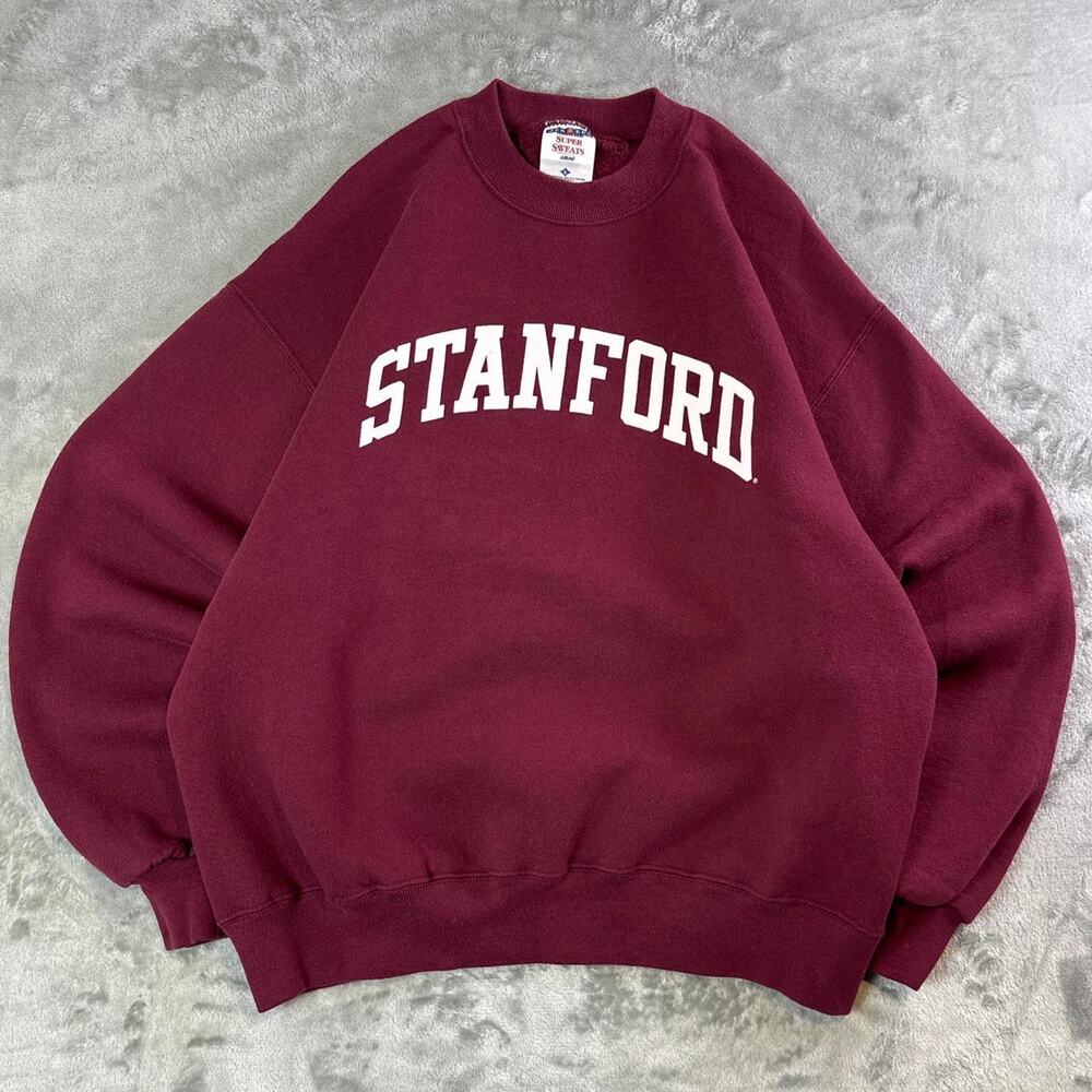 Vintage Stanford Crewneck Sweatshirt Jerzees Super Sweats Made USA